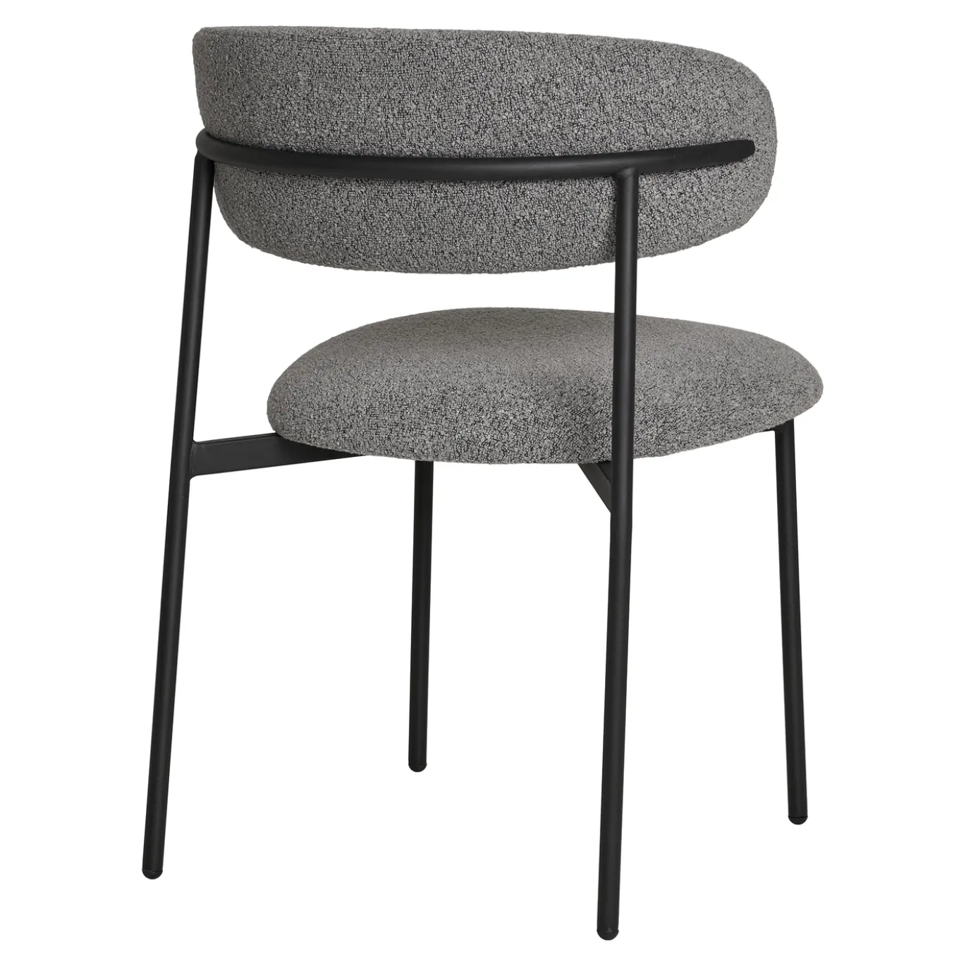House Nordic Eetkamerstoel Mira Bouclé Lichtgrijs