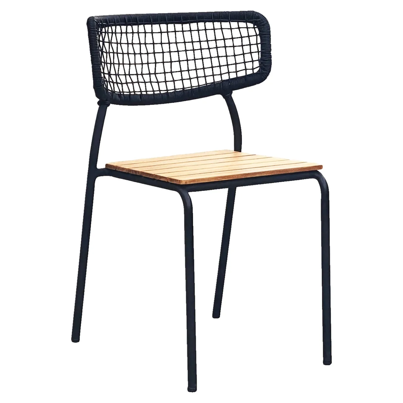 House Nordic Eetkamerstoel Nashville Teak Naturel/Zwart