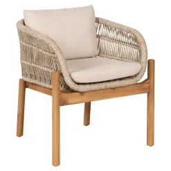 House Nordic Eetkamerstoel Terracina Acacia Bruin/Beige