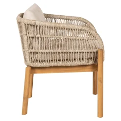House Nordic Eetkamerstoel Terracina Acacia Bruin/Beige