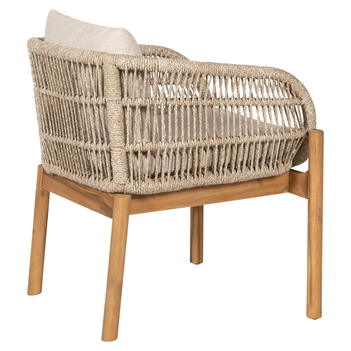 House Nordic Eetkamerstoel Terracina Acacia Bruin/Beige