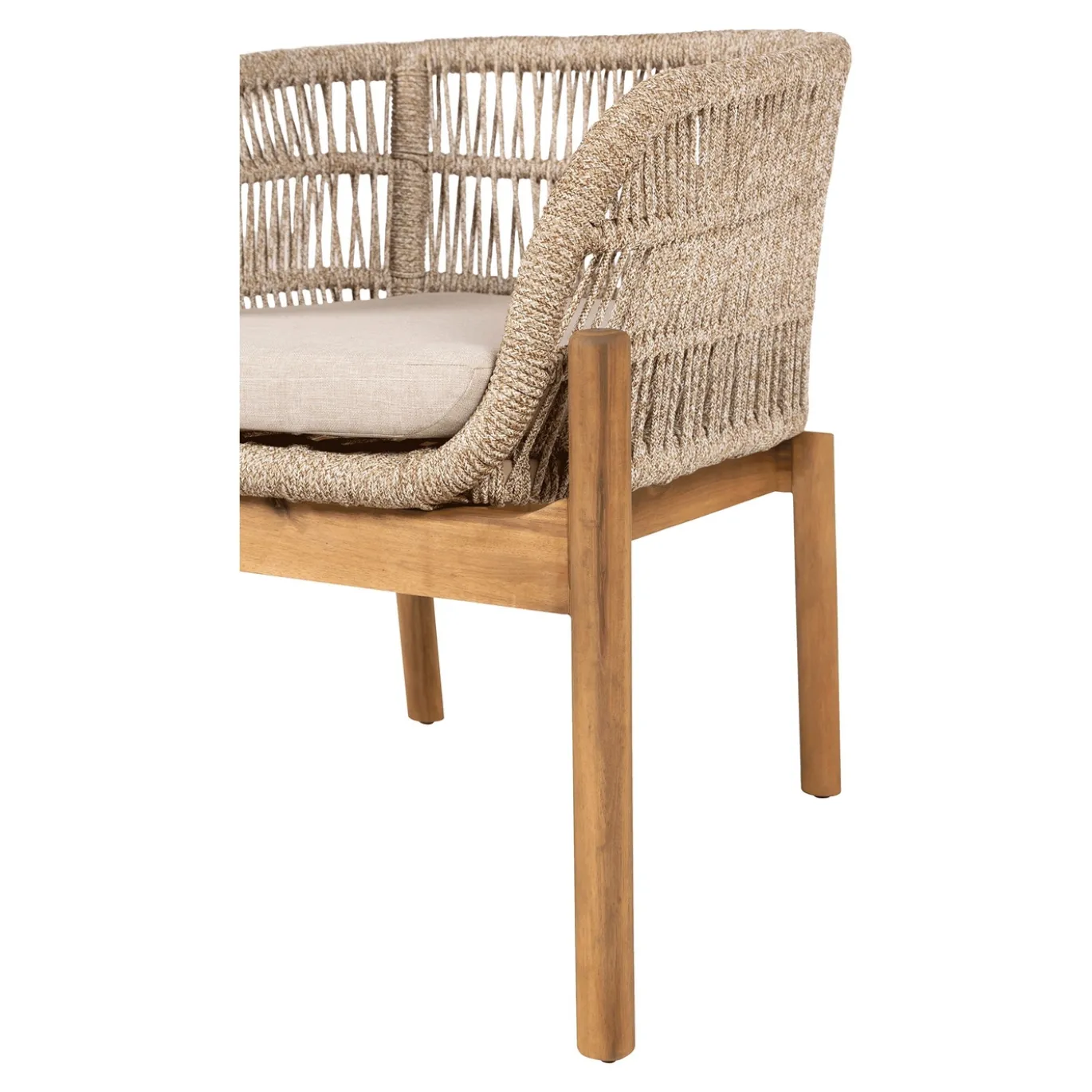 House Nordic Eetkamerstoel Terracina Acacia Bruin/Beige