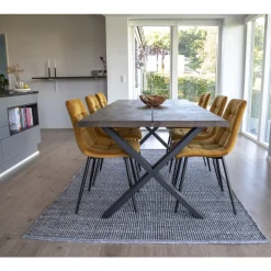 House Nordic Eetkamertafel Toulon Smoked Eikenhout 200cm