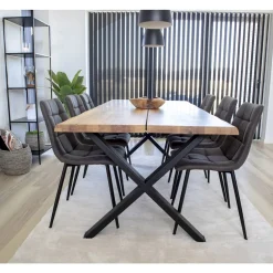 House Nordic Eetkamertafel Toulon Geolied Eikenhout 200cm