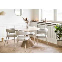 House Nordic Eettafel Annecy Travertin/Keramisch Zand ø120cm