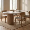 House Nordic Eettafel Athens Keramisch Wit/Bruin 210cm