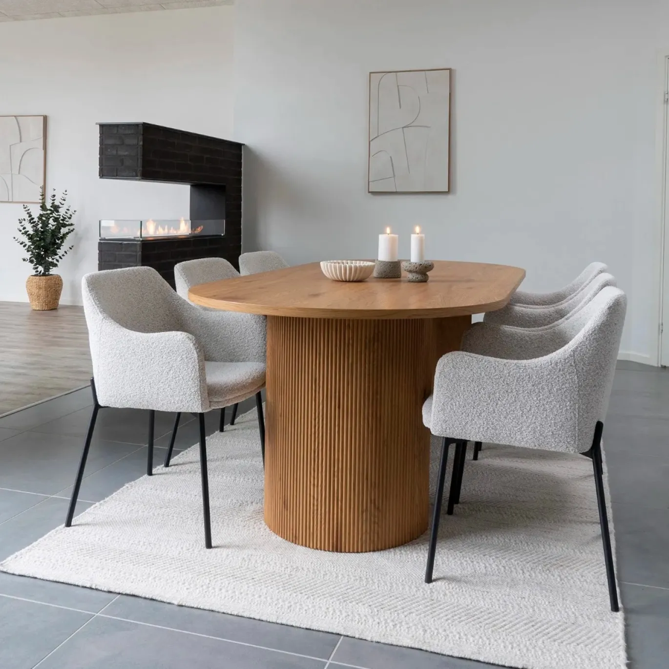 House Nordic Eettafel Boavista Naturel 100x210x75cm