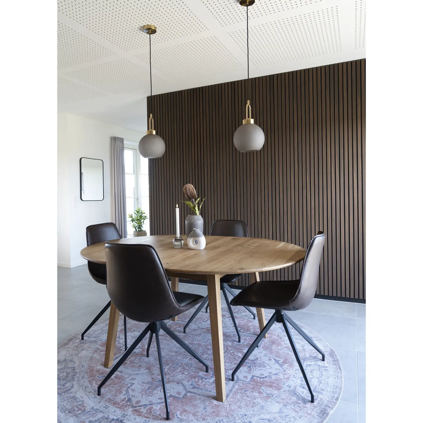 House Nordic Eettafel Metz Eikenhout Naturel Uitschuifbaar 118-158cm