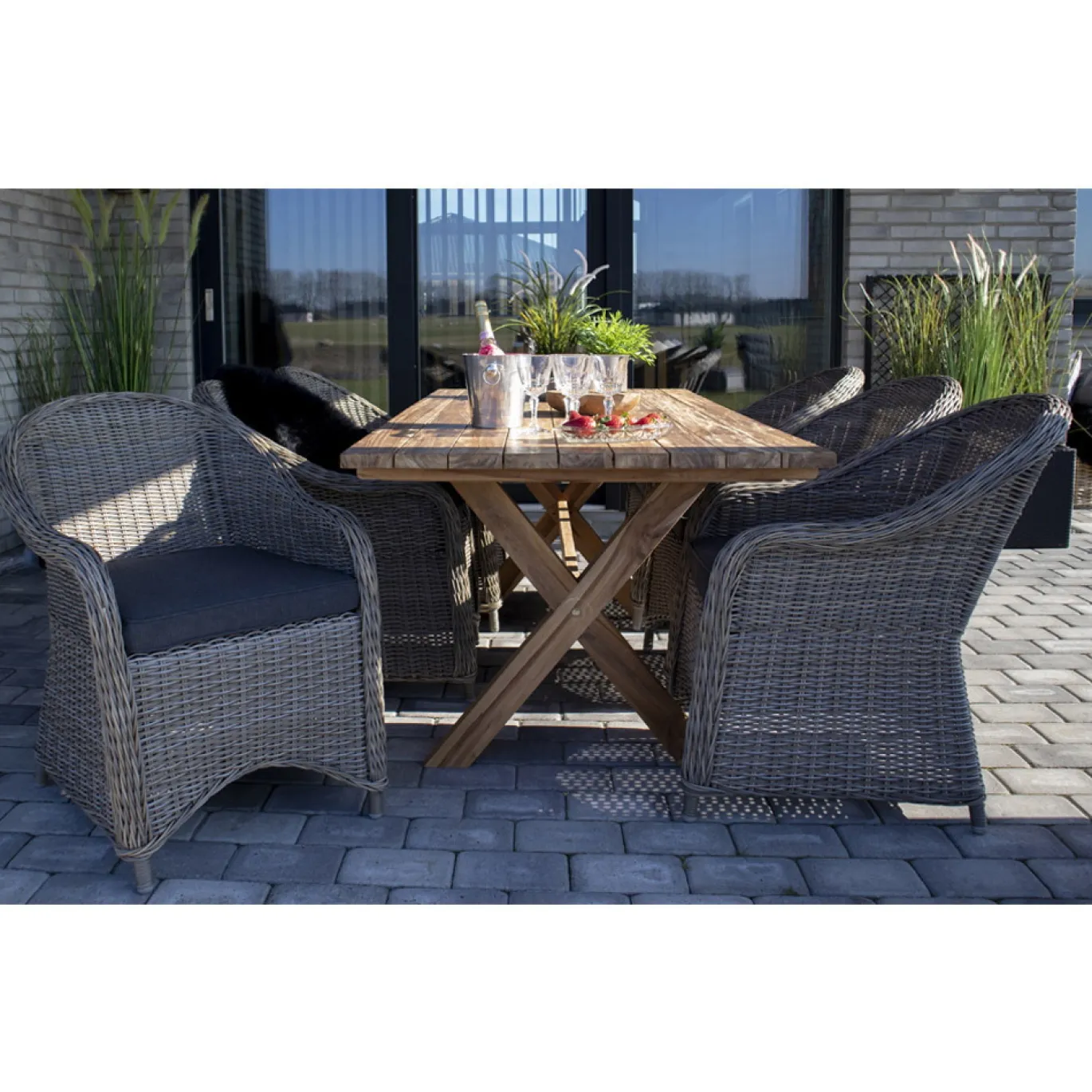 House Nordic Eettafel Murcia Teakhout 200cm