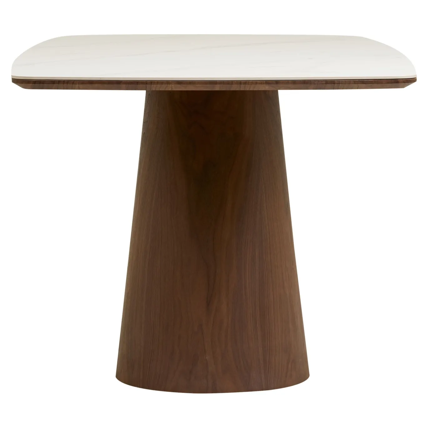 House Nordic Eettafel Noli Travertin/Essenfineer Wit/Donkerbruin 200cm
