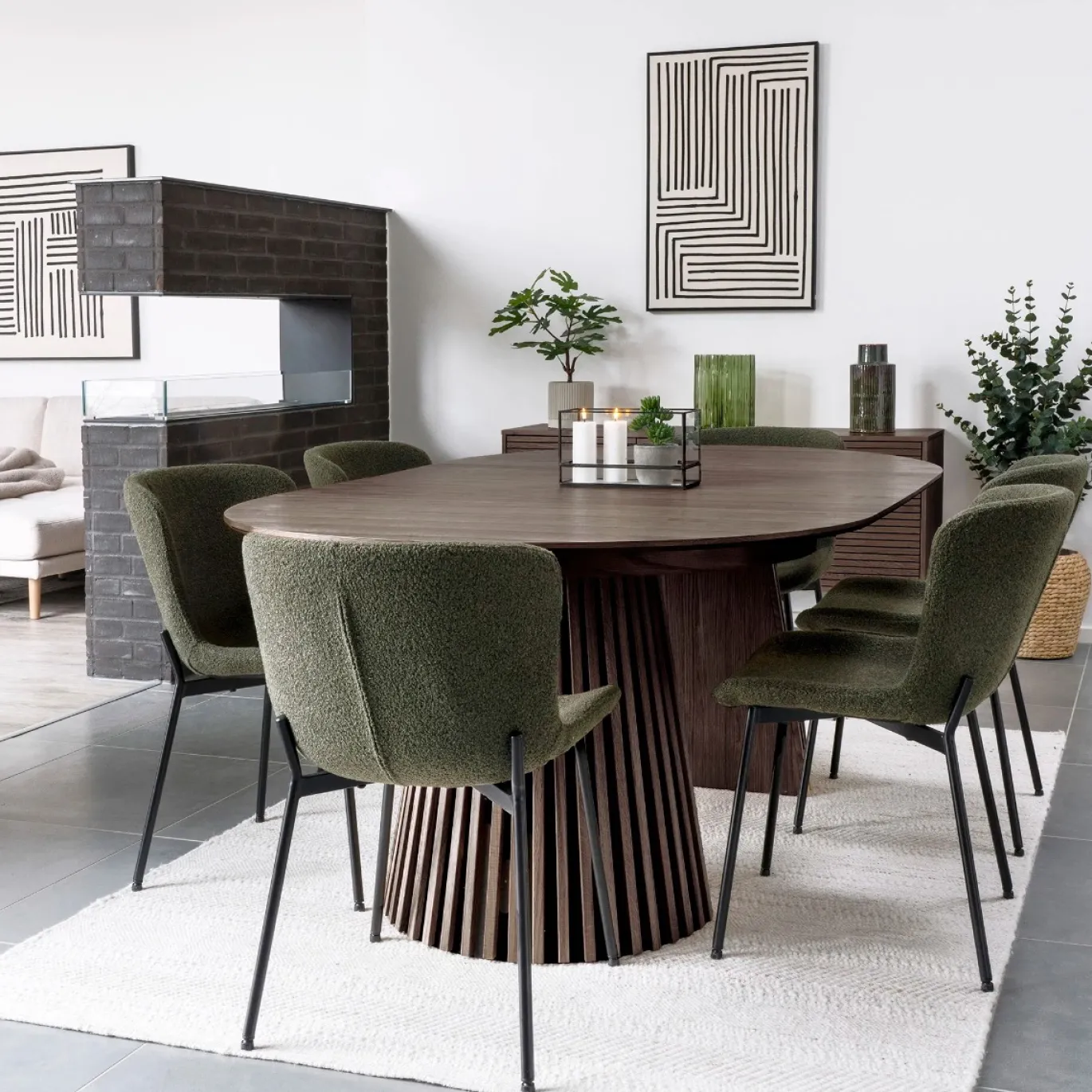 House Nordic Eettafel Osaka Walnoot 200-250-300cm