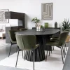 House Nordic Eettafel Osaka Zwart 200-250-300cm