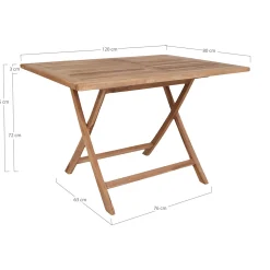 House Nordic Eettafel Oviedo Teakhout 120cm