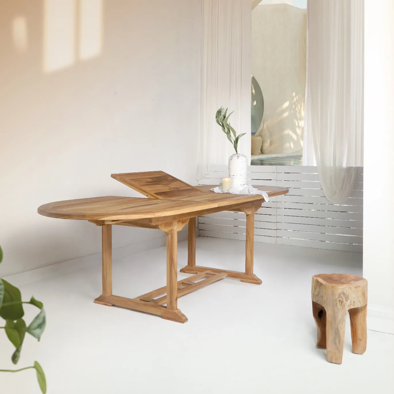 House Nordic Eettafel Salamanca Teakhout Uitschuifbaar