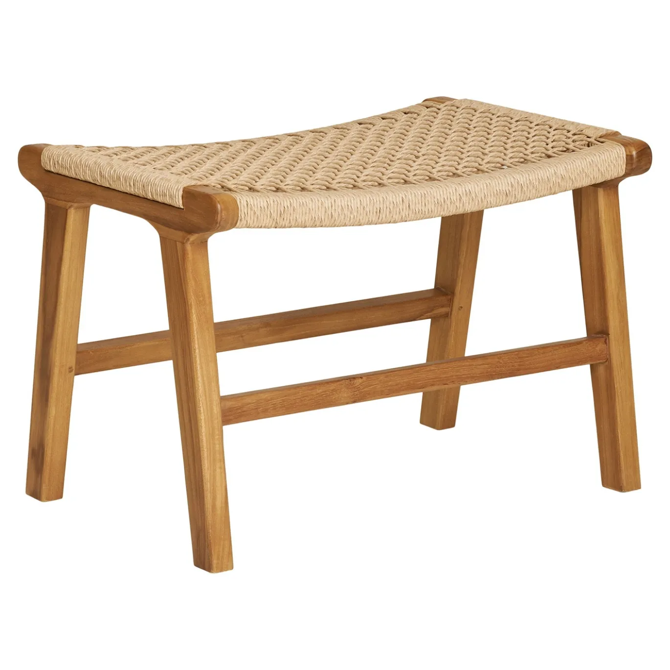 House Nordic Fauteuil Derby met Voetenbankje Teak Naturel