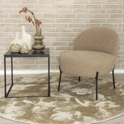 House Nordic Fauteuil Merida Grijs/Bruin