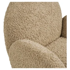 House Nordic Fauteuil Messina Draaibaar Bouclé Lichtbruin