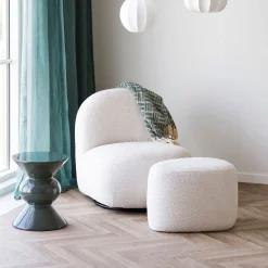 House Nordic Fauteuil Milo Draaibaar Wit