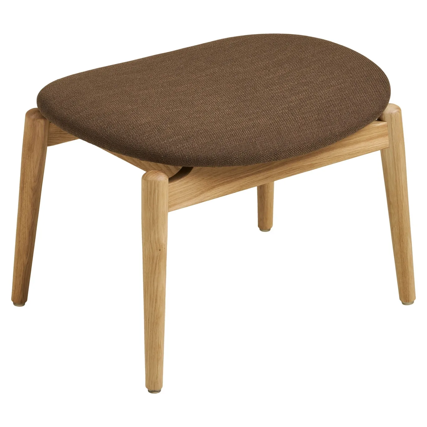 House Nordic Fauteuil Olvera met Voetenbankje Naturel/Bruin