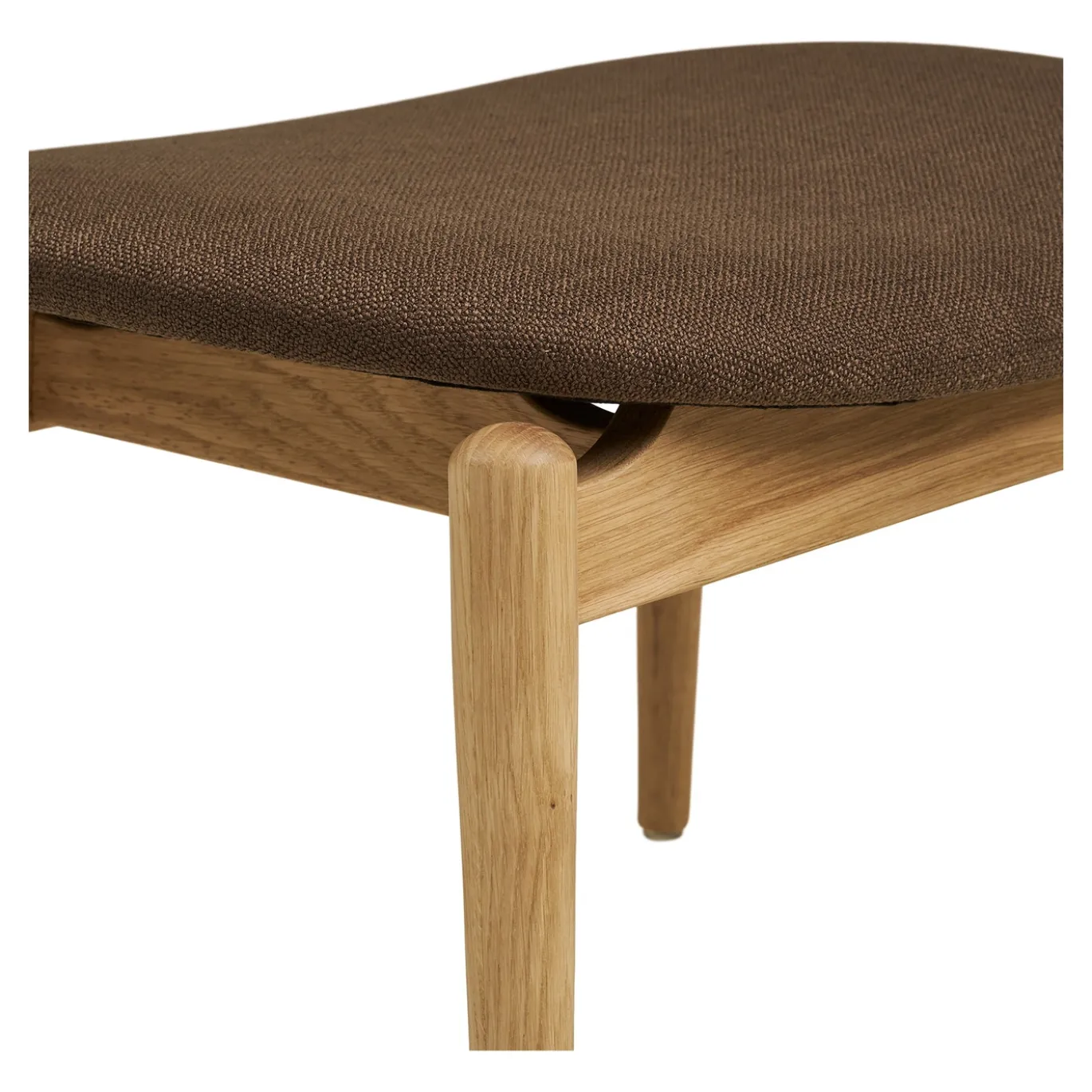 House Nordic Fauteuil Olvera met Voetenbankje Naturel/Bruin