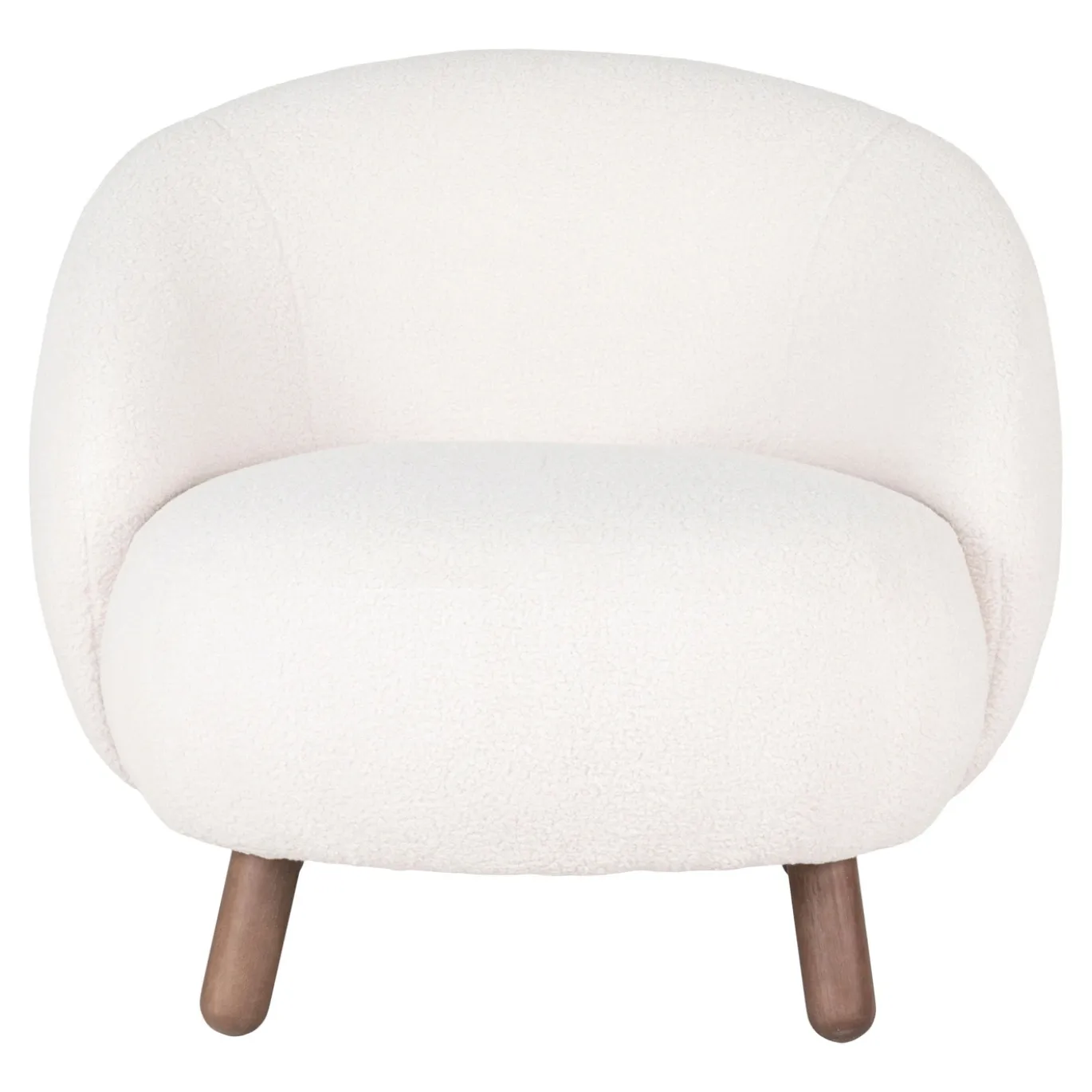 House Nordic Fauteuil Savona met Poef set Wit