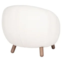 House Nordic Fauteuil Savona met Poef set Wit