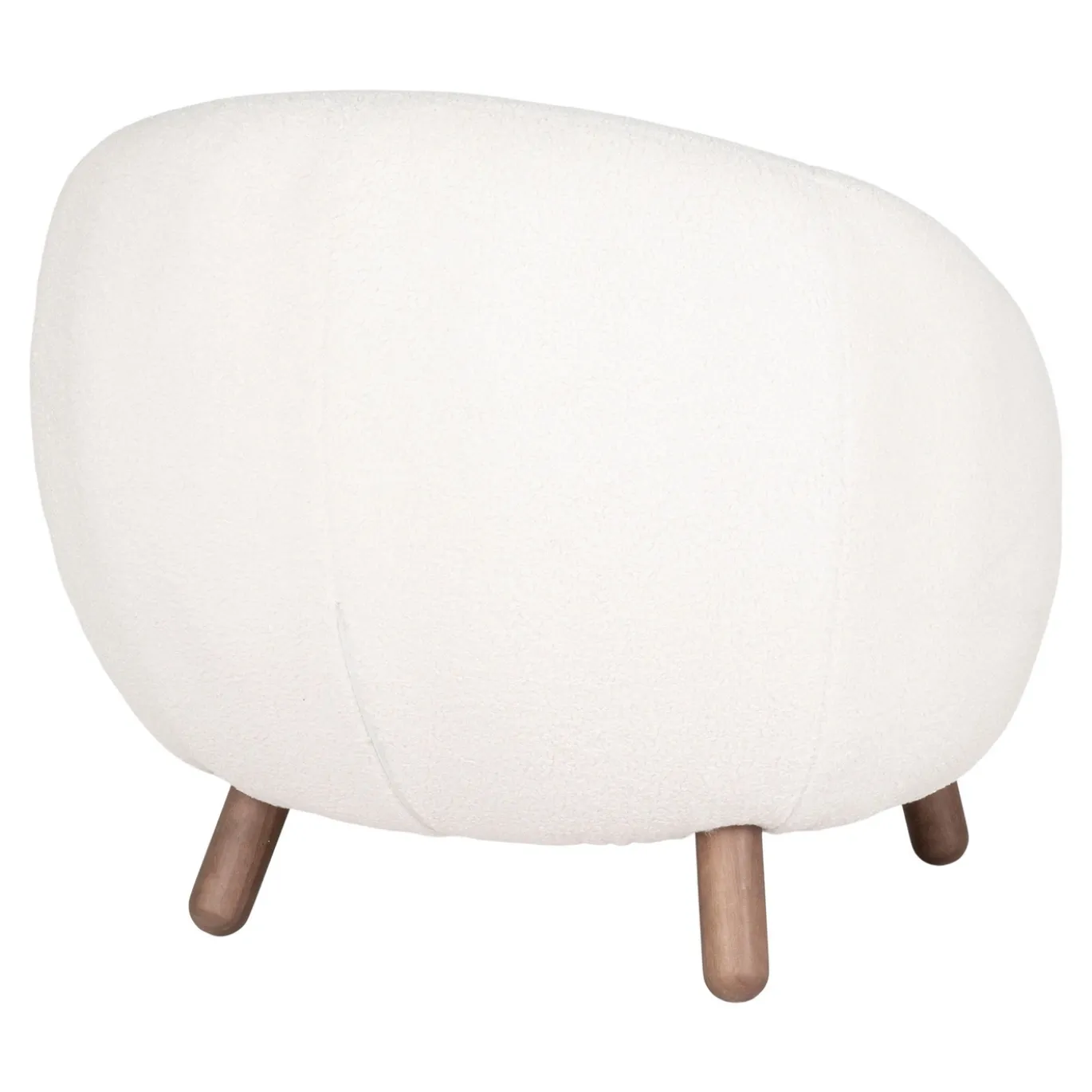House Nordic Fauteuil Savona met Poef set Wit