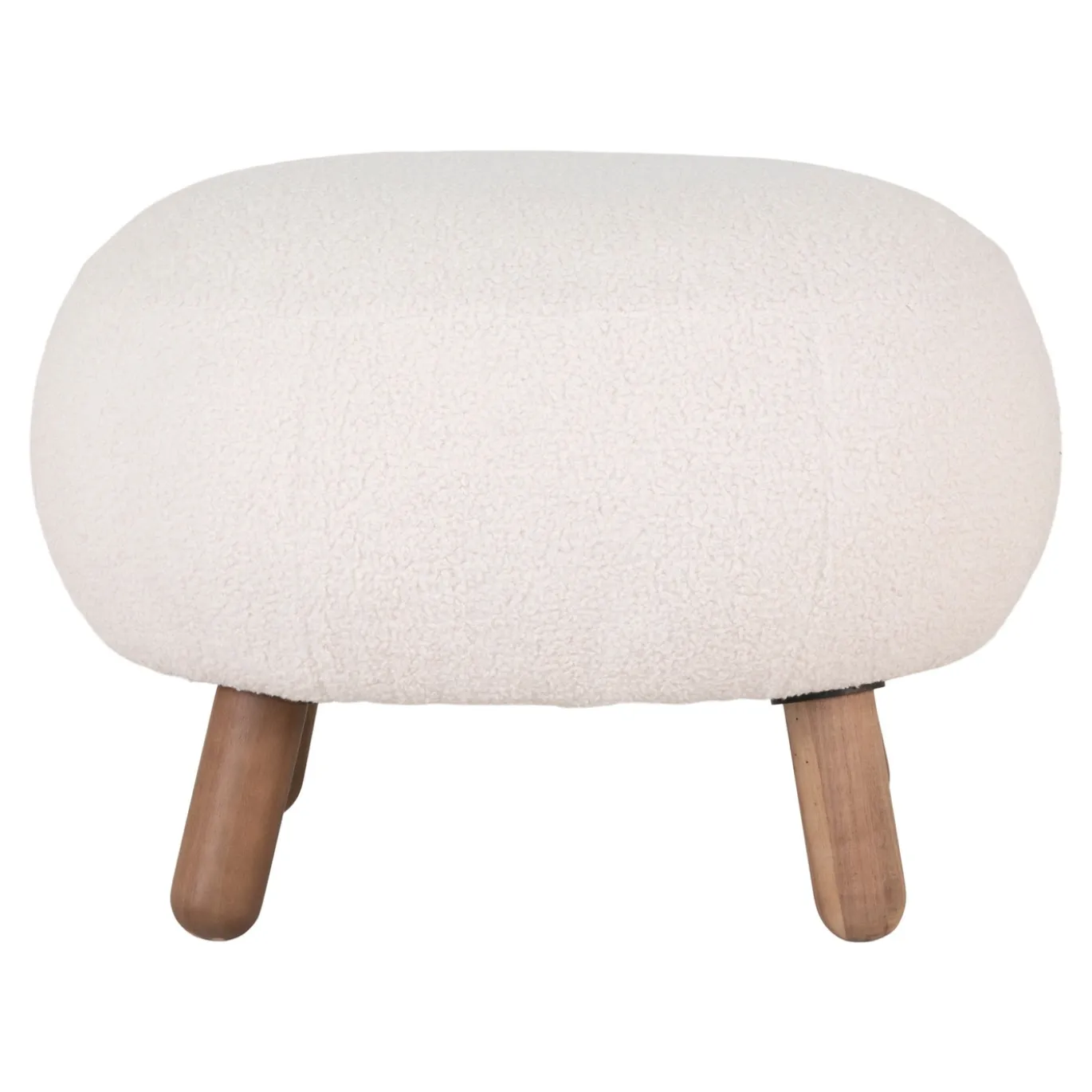 House Nordic Fauteuil Savona met Poef set Wit