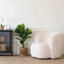 House Nordic Fauteuil Setubal Fluffy Off White