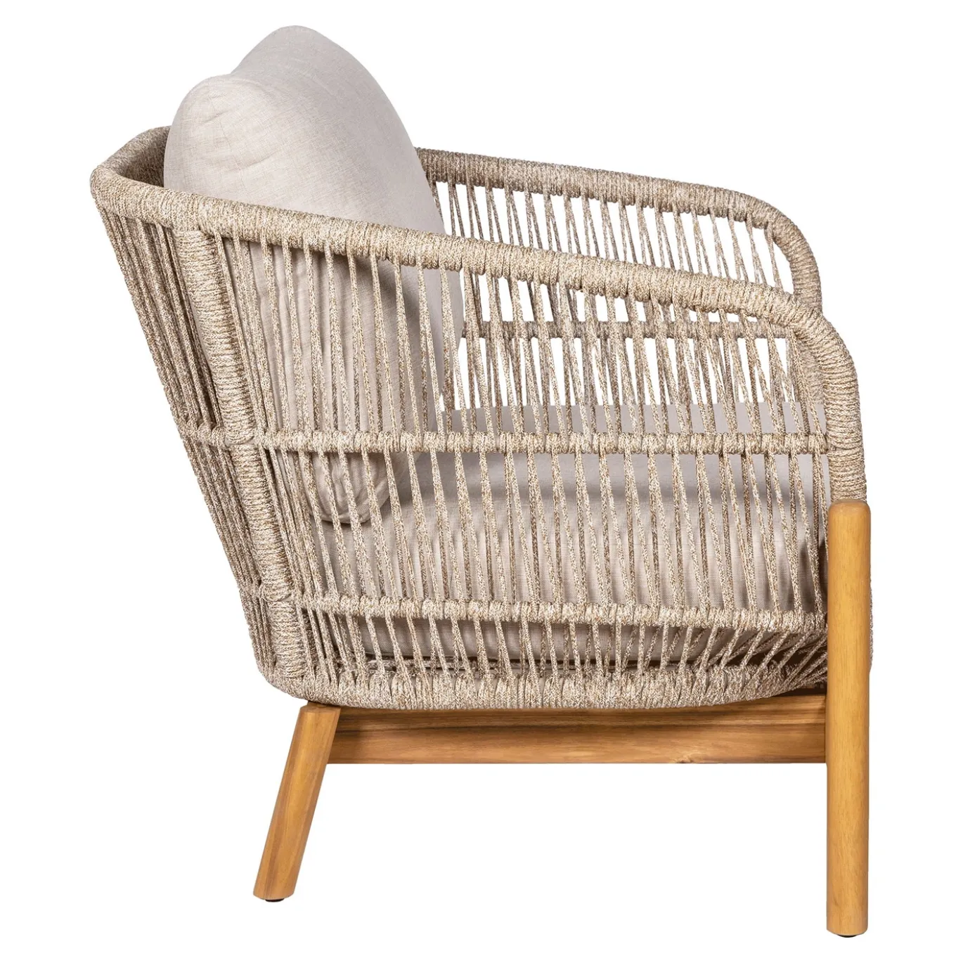 House Nordic Fauteuil Terracina Acacia Bruin/Beige