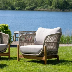 House Nordic Fauteuil Terracina Acacia Bruin/Beige