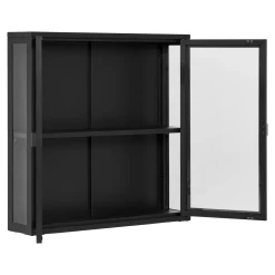 House Nordic Hangende Wandkast Brisbane Staal Zwart 80cm