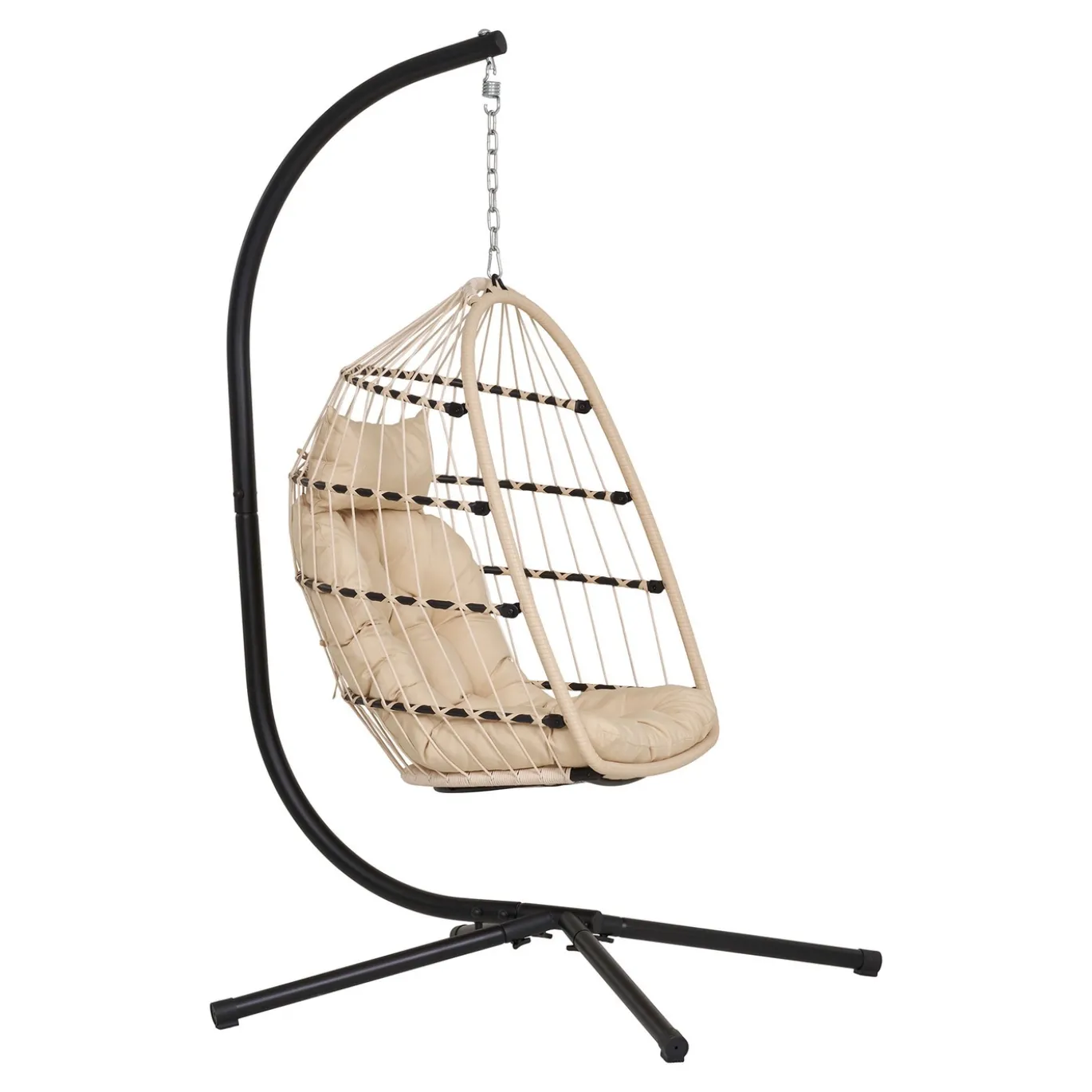 House Nordic Hangstoel Patras Beige/Grijs