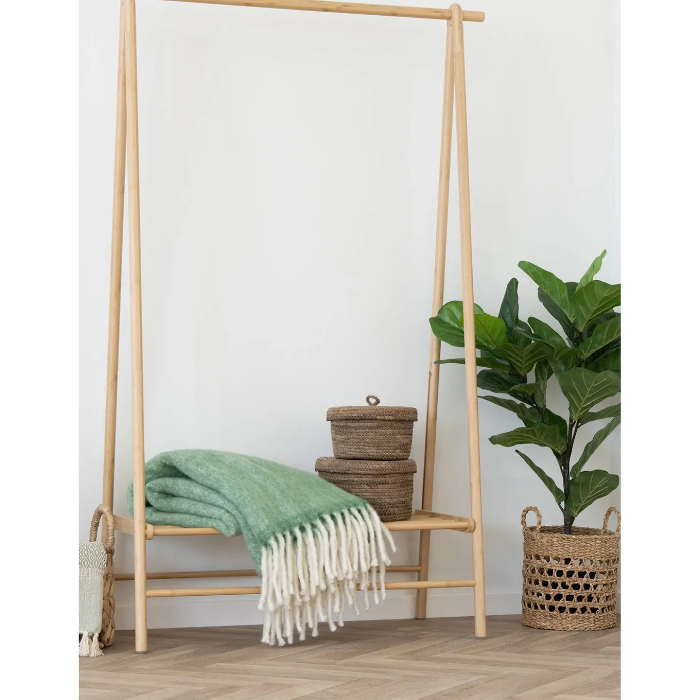 House Nordic Kledingrek Manaus Bamboe Naturel