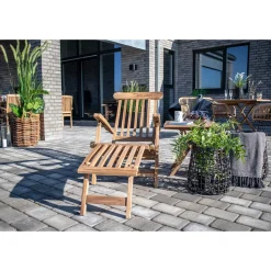 House Nordic Ligstoel Arrecife Teakhout Verstelbaar