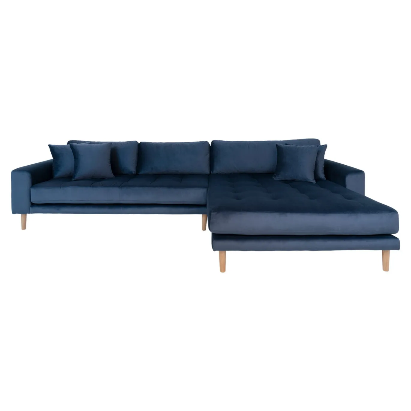 House Nordic Lounge Bank Lido Rechts Donkerblauw Velvet