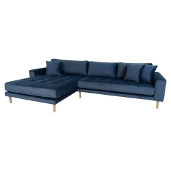 House Nordic Lounge Bank Lido Links Donkerblauw Velvet