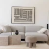 House Nordic Loungebank Salvador Rechts Bouclé Lichtgrijs