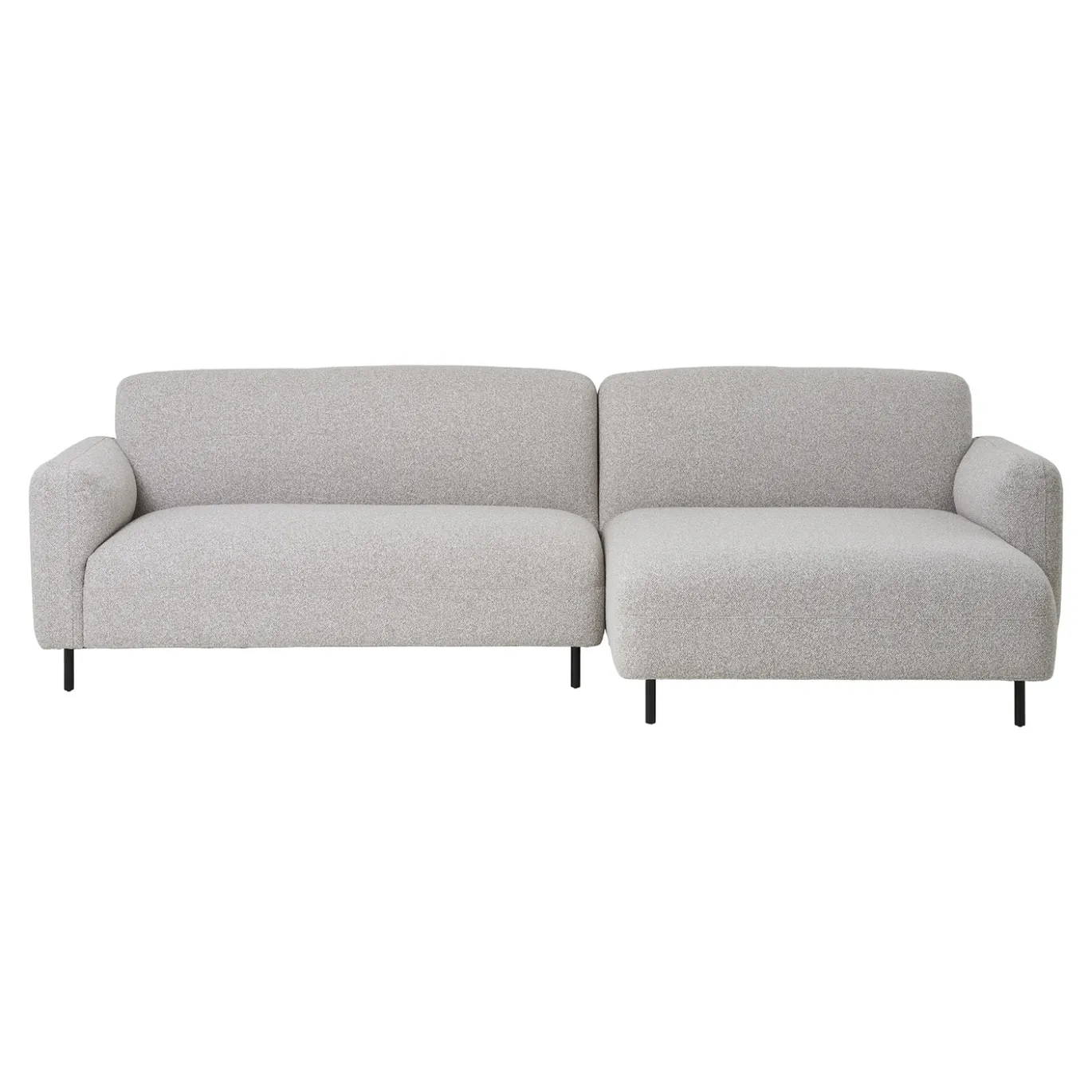 House Nordic Loungebank Salvador Rechts Bouclé Lichtgrijs