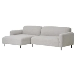 House Nordic Loungebank Salvador Links Bouclé Lichtgrijs