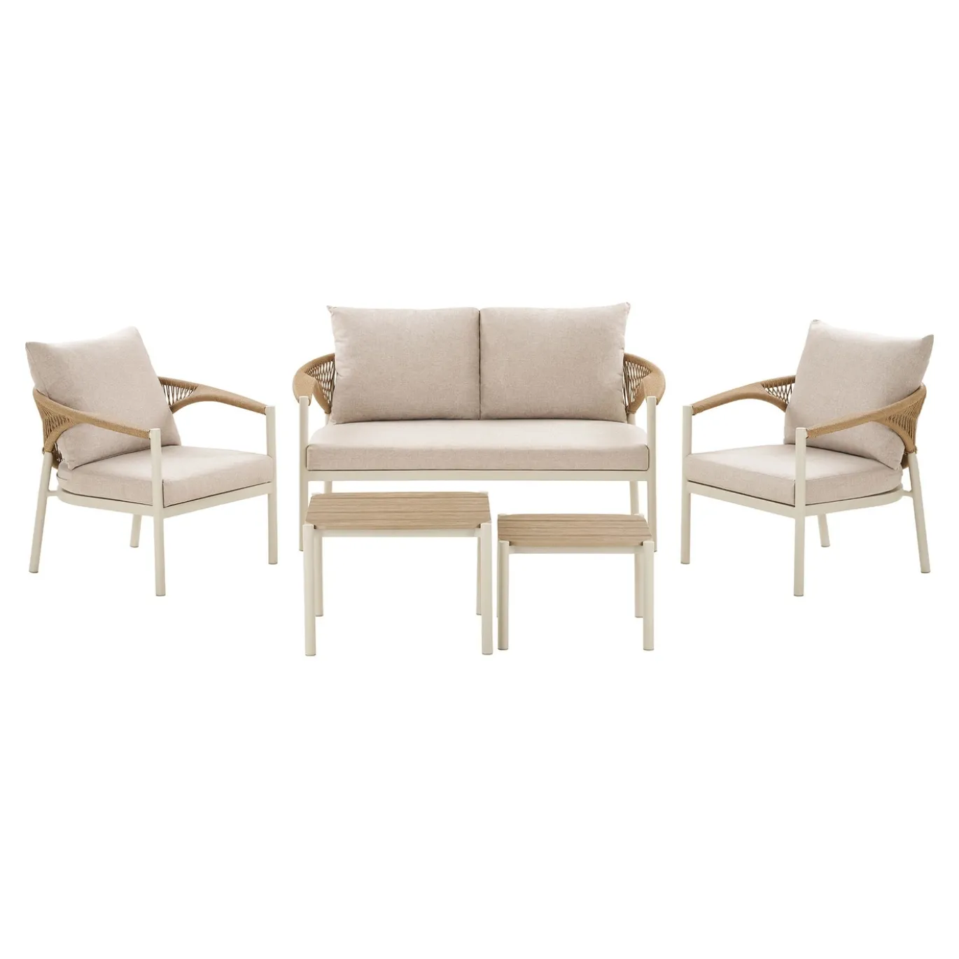 House Nordic Loungeset Abela Zand/Naturel