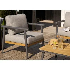 House Nordic Loungeset Comillas Antraciet Grijs