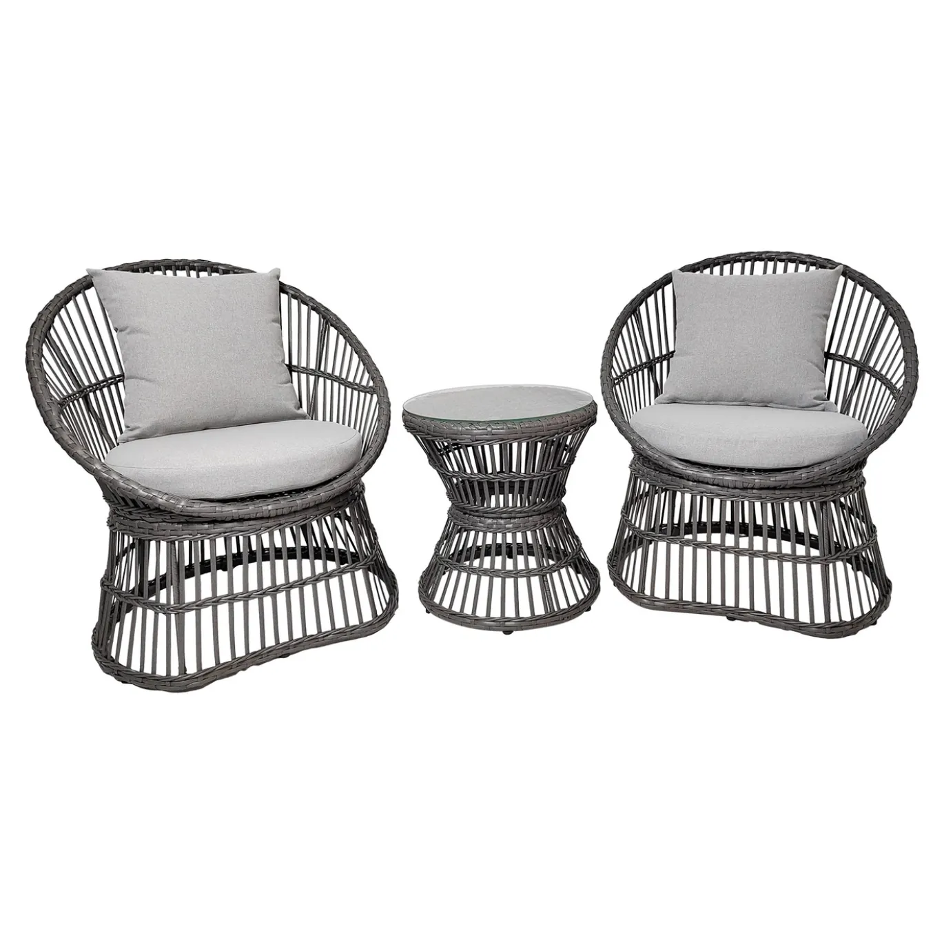 House Nordic Lounge Set Natal Rotan Grijs