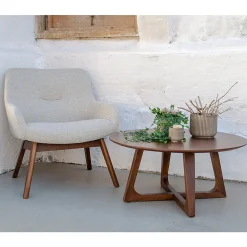 House Nordic Lounge Stoel London Zand/Walnoot