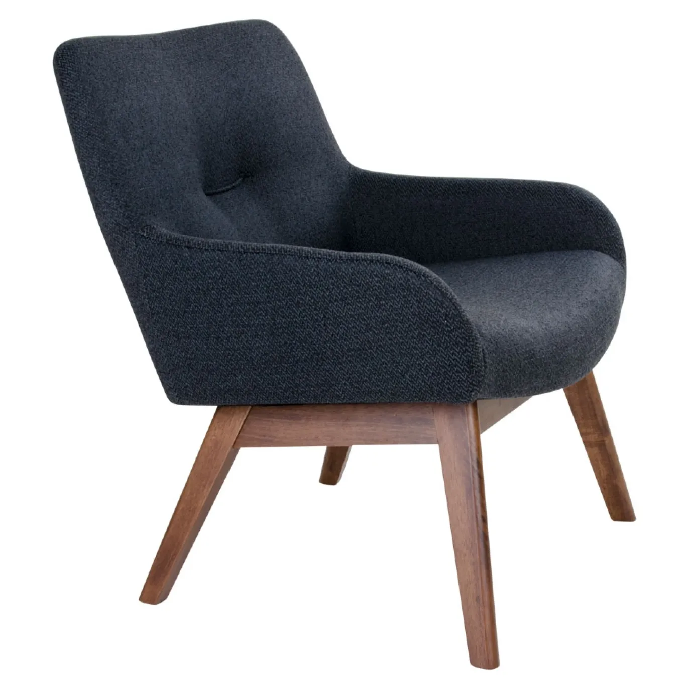House Nordic Lounge Stoel London Donkergrijs/Walnoot