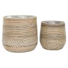 House Nordic Manden Moro Kubu Rotan Naturel Set van 2