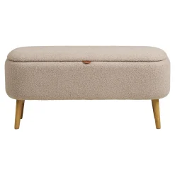 House Nordic Opbergbank Harlow Bouclé Beige