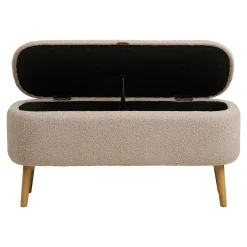 House Nordic Opbergbank Harlow Bouclé Beige
