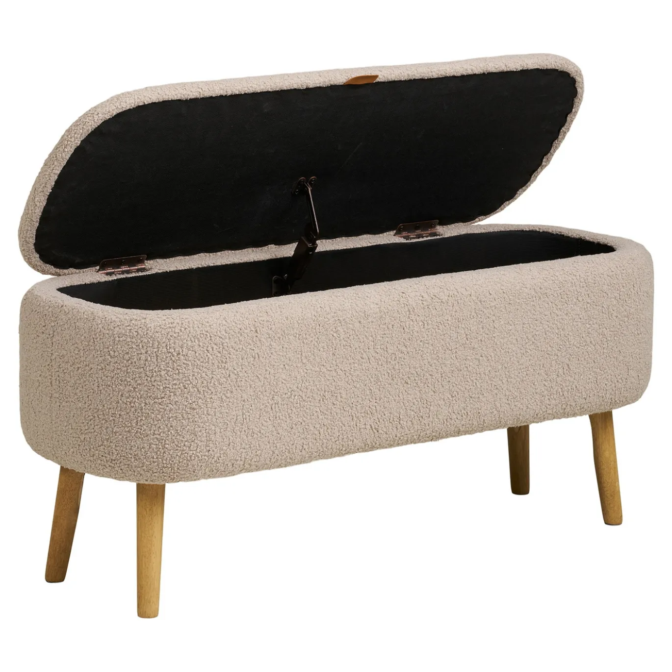 House Nordic Opbergbank Harlow Bouclé Beige