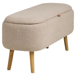 House Nordic Opbergbank Harlow Bouclé Beige